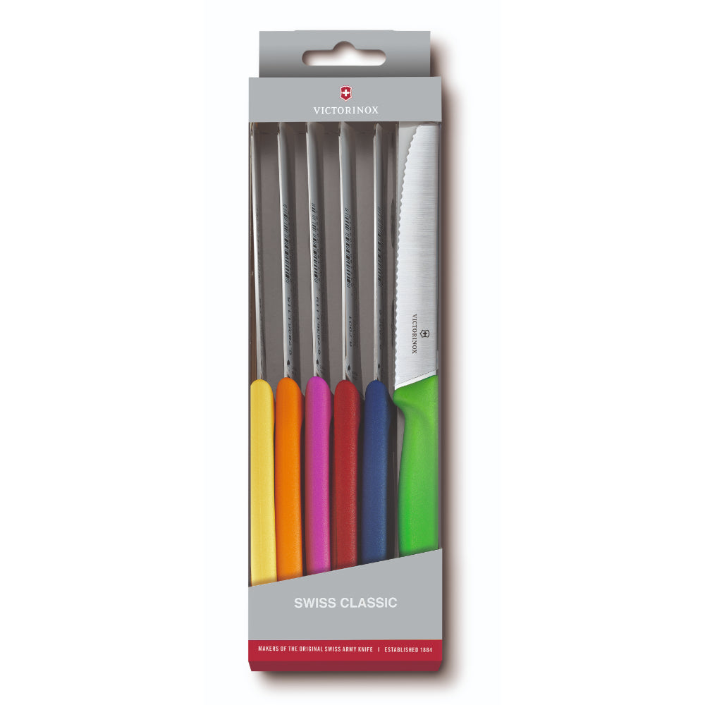 Victorinox Swiss Classic 6-Piece Table And Tomato Knife Set, Multicolor, 6.7839.6G