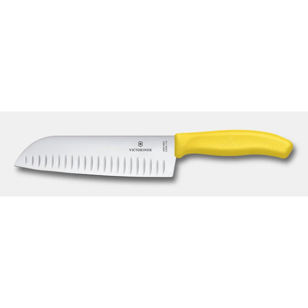 Victorinox Swiss Classic Santoku Knife, Fluted Edge [Yellow], 6.8526.17L8B