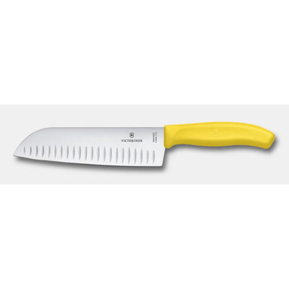 Victorinox Swiss Classic Santoku Knife, Fluted Edge [Yellow], 6.8526.17L8B
