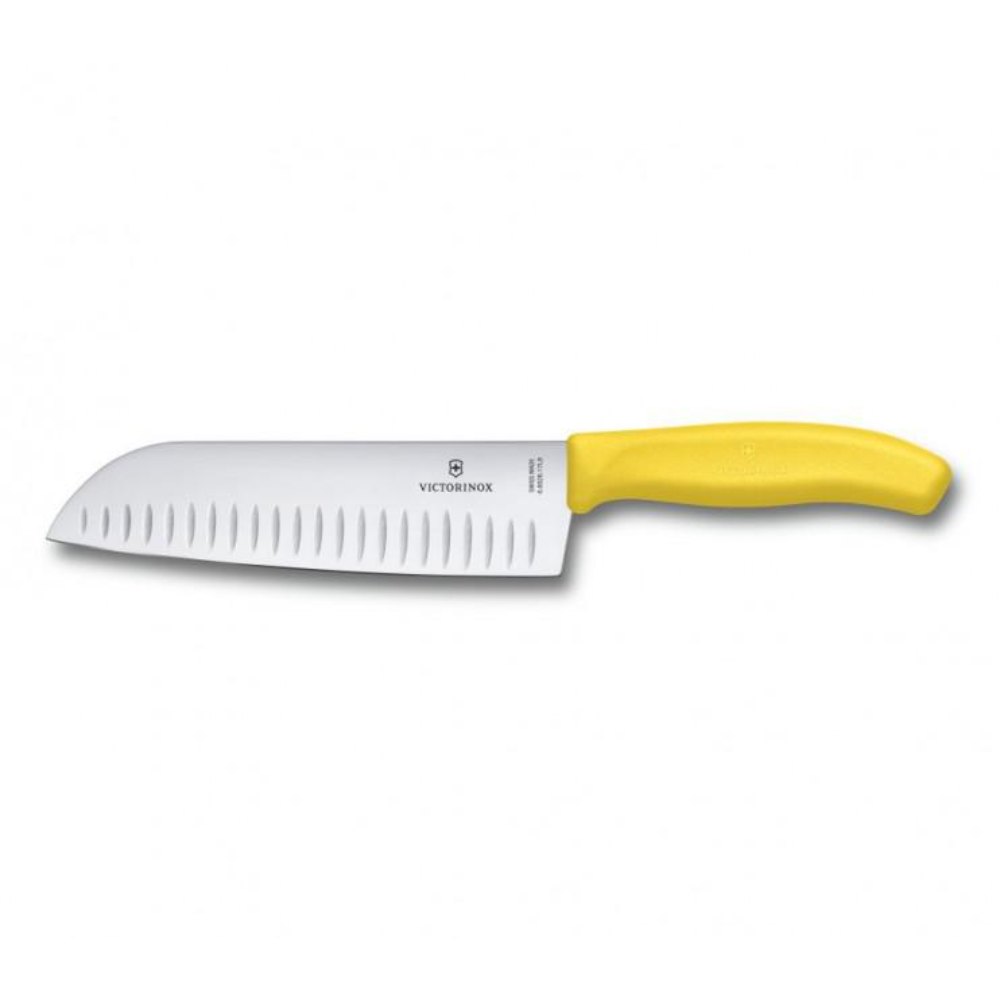 Victorinox Swiss Classic Santoku Knife, Fluted Edge [Yellow], 6.8526.17L8B