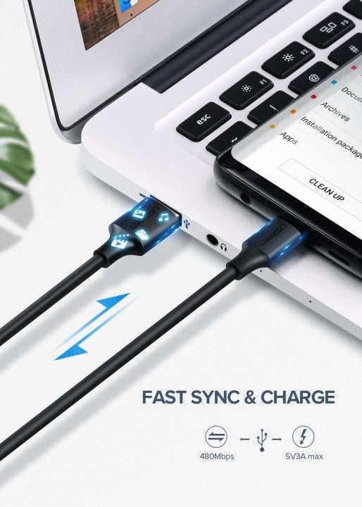 Ugreen, Usb To Usb-C 5V/3A Fast Charge & Data Cable 1M Ugreen Us287 - 60121