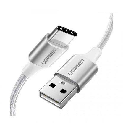Ugreen, USB To USB-C 5V/3A Fast Cable Aluminum Braid 1.5M (White)
