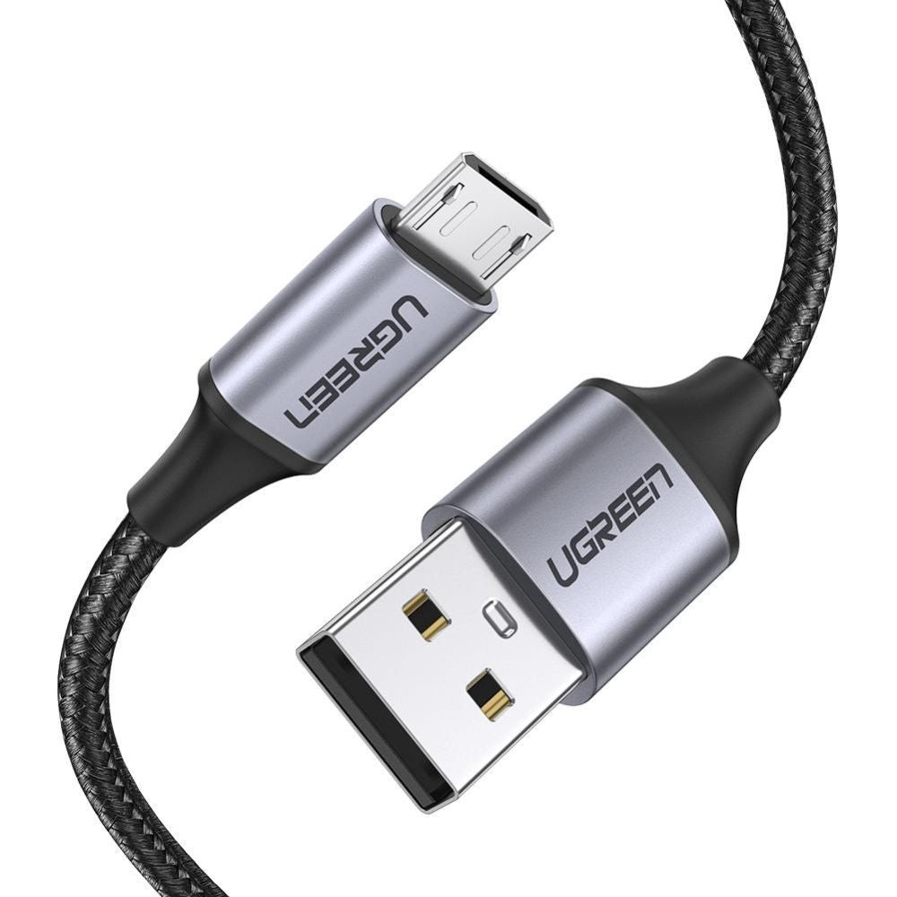 Ugreen, USB To Micro USB 2.4A Fast Cable Aluminum Braid 1.5M, Available in Different Colors