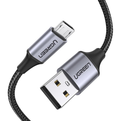 Ugreen, USB To Micro USB 2.4A Fast Cable Aluminum Braid 1.5M, Available in Different Colors