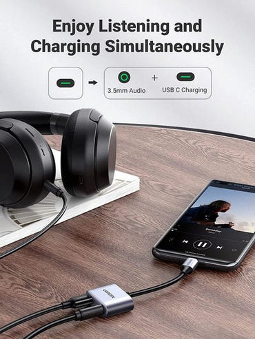 Ugreen, 2-In-1 Usb C To 3.5Mm Headphone And Charger Adapter Ugreen Cm231 - 60164