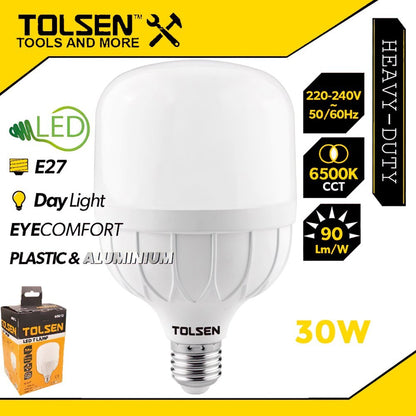 Tolsen, Premium Led Light Bulb 30W, 6500K, 2700lm