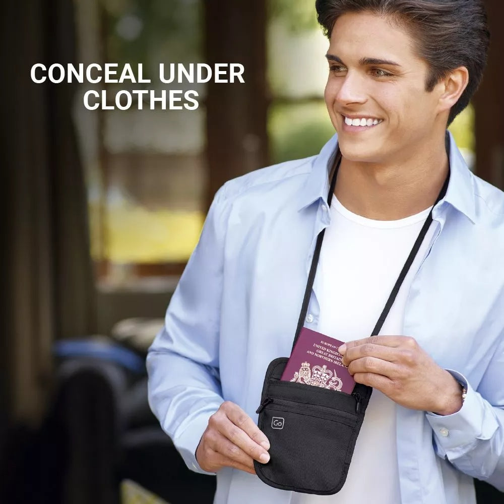Go Travel, Classic Passport Pouch Black