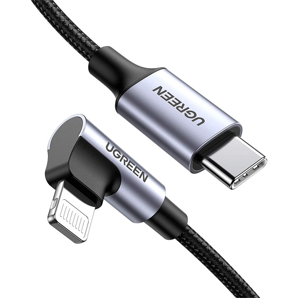 Ugreen, Mfi, Apple Certified 1.5M Cable Usb-C To Angled Lightning Nylon Braided & Aluminum Body Ugreen Us305 -60764