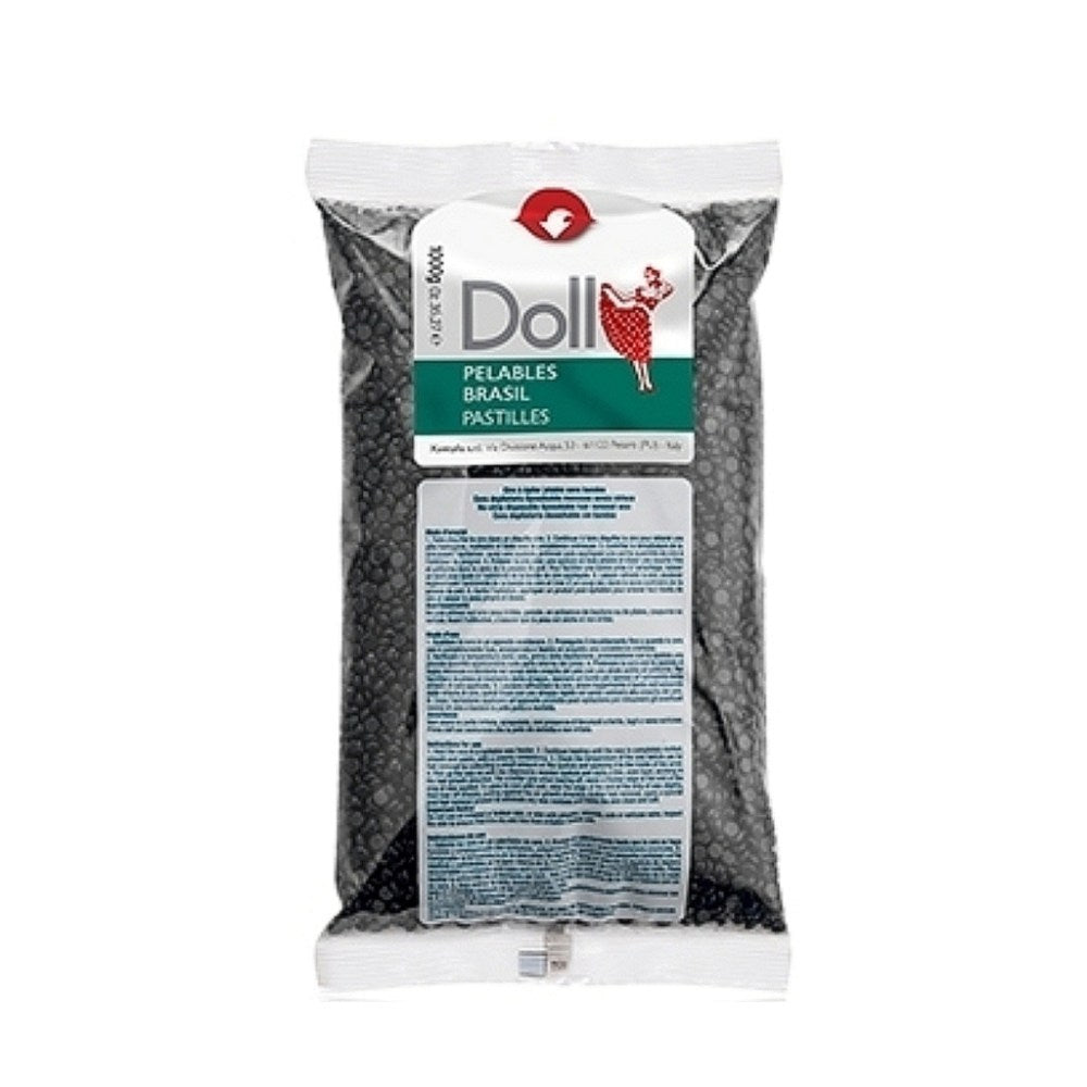 Doll Hard Wax Beans Flexible Hair Removal Wax Waxing Without Liner For, 800 G Black