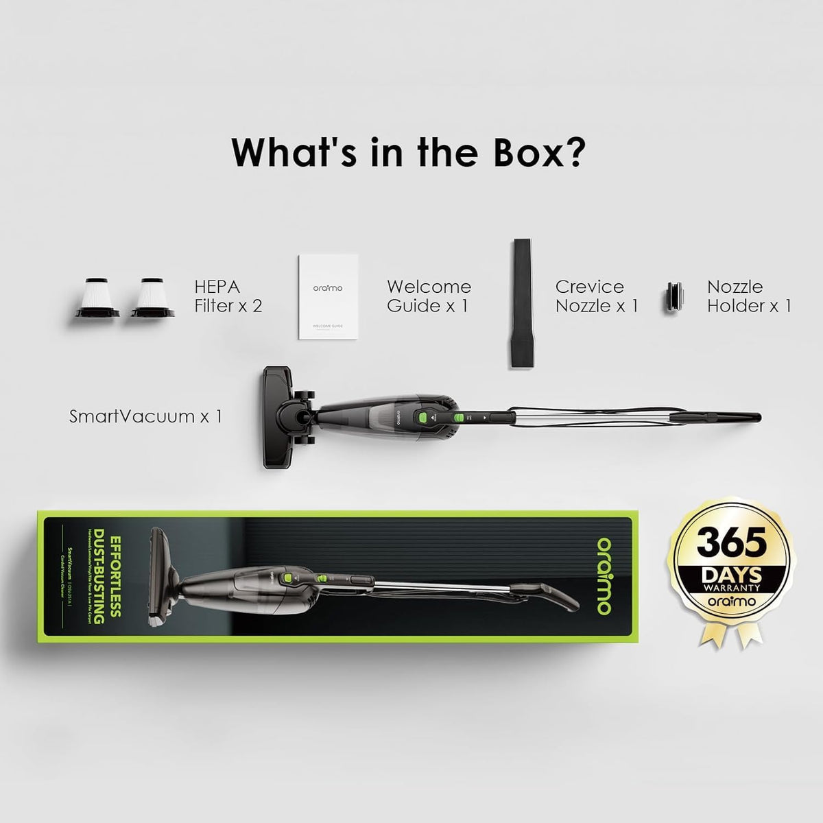 Oraimo, Smartvacuum Corded Vacuum Cleaner With 5M Wire, 500W
