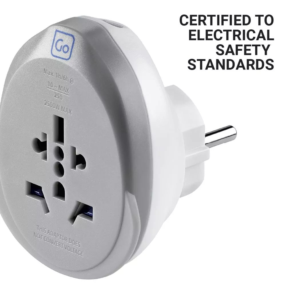 Go Travel, World -EU USB-C Adapter + 25W