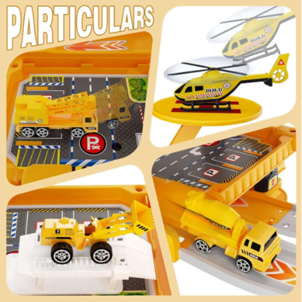 Track 30Pcs Game Play Diy Slot Garage Parking Lot Toy Car Engineering6252