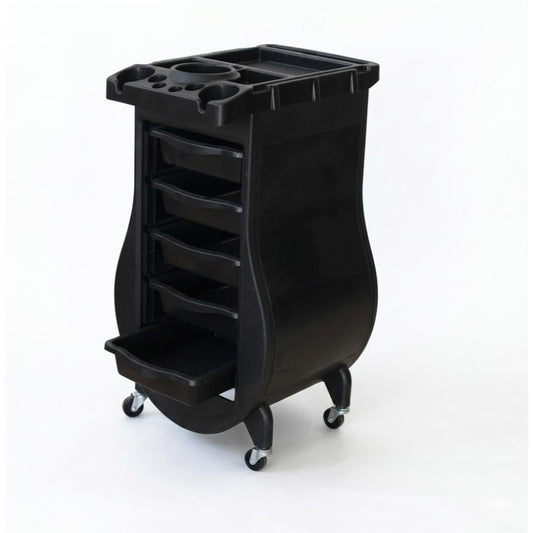 La Perla Tech, Salon Cart Plastic 5 Drawer Workstation On Wheels, 6291101007840
