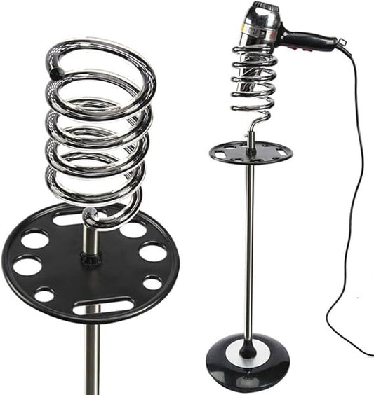 La Perla Tech, Professional Hair Dryer Holders Salon Spiral Stainless Steel Dryer Holder Hair Dryers Straighteners Desk Top, 6295331254404