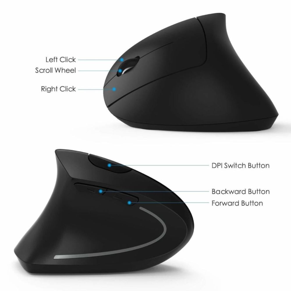 Havit, MS550GT Wireless Vertical Mouse with ergonomic design Black