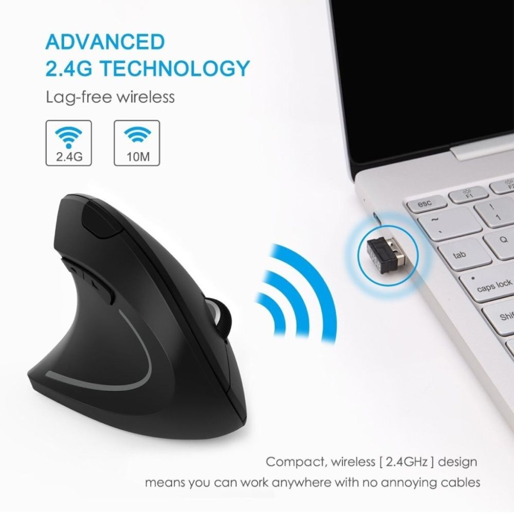 Havit, MS550GT Wireless Vertical Mouse with ergonomic design Black