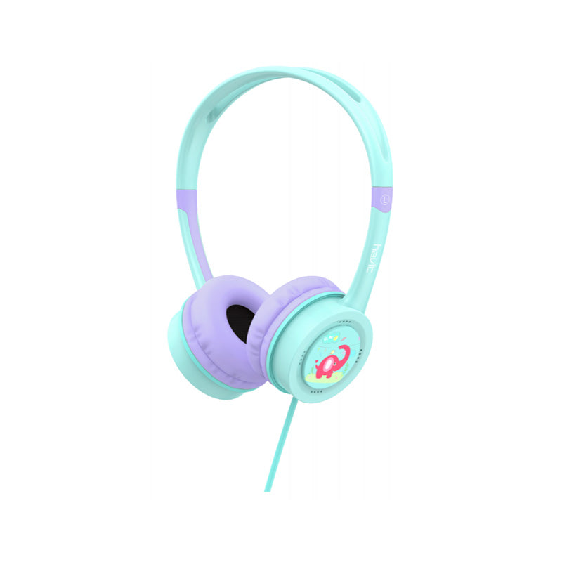 Havit, H210D Wired Kids Headphones Green & Purple