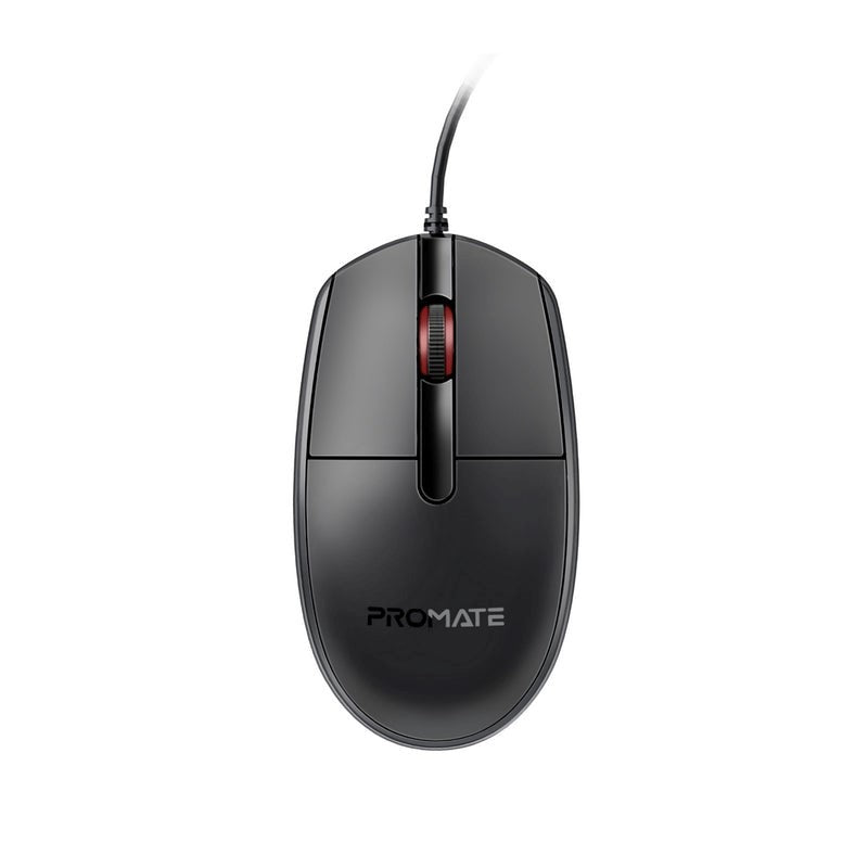 Promate, Wired Optical Mouse Ergonomic Design #Cm-1200 Black.