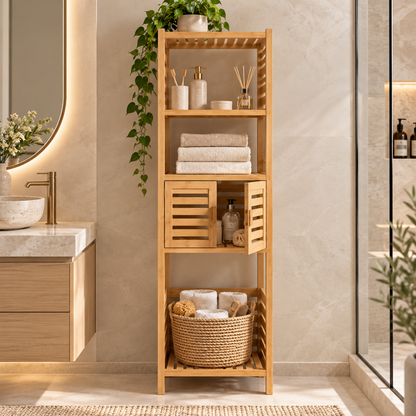 Haven Bamboo Bathroom Storage Cabinet | AH-88-93