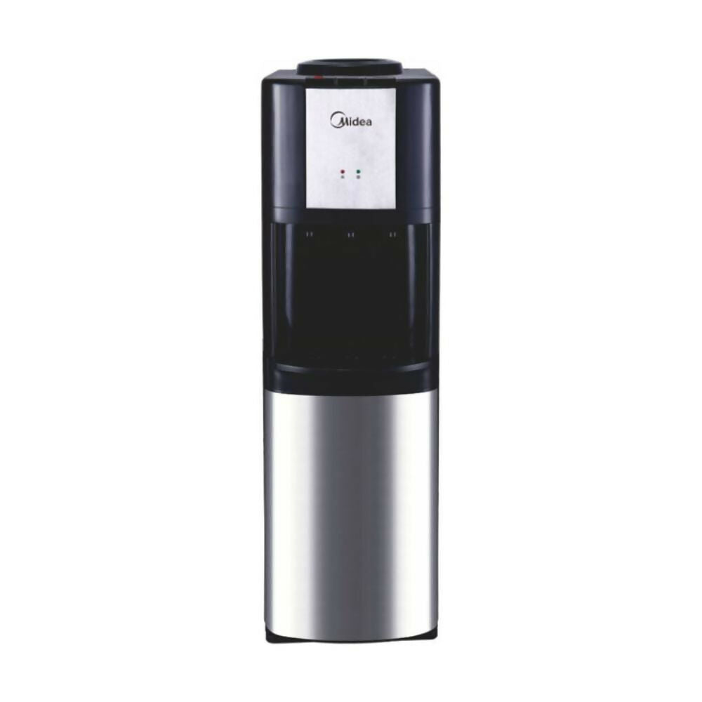 Midea Top-Loading Water Dispenser - Hot - Cold [Black & Silver], YL1638S-W
