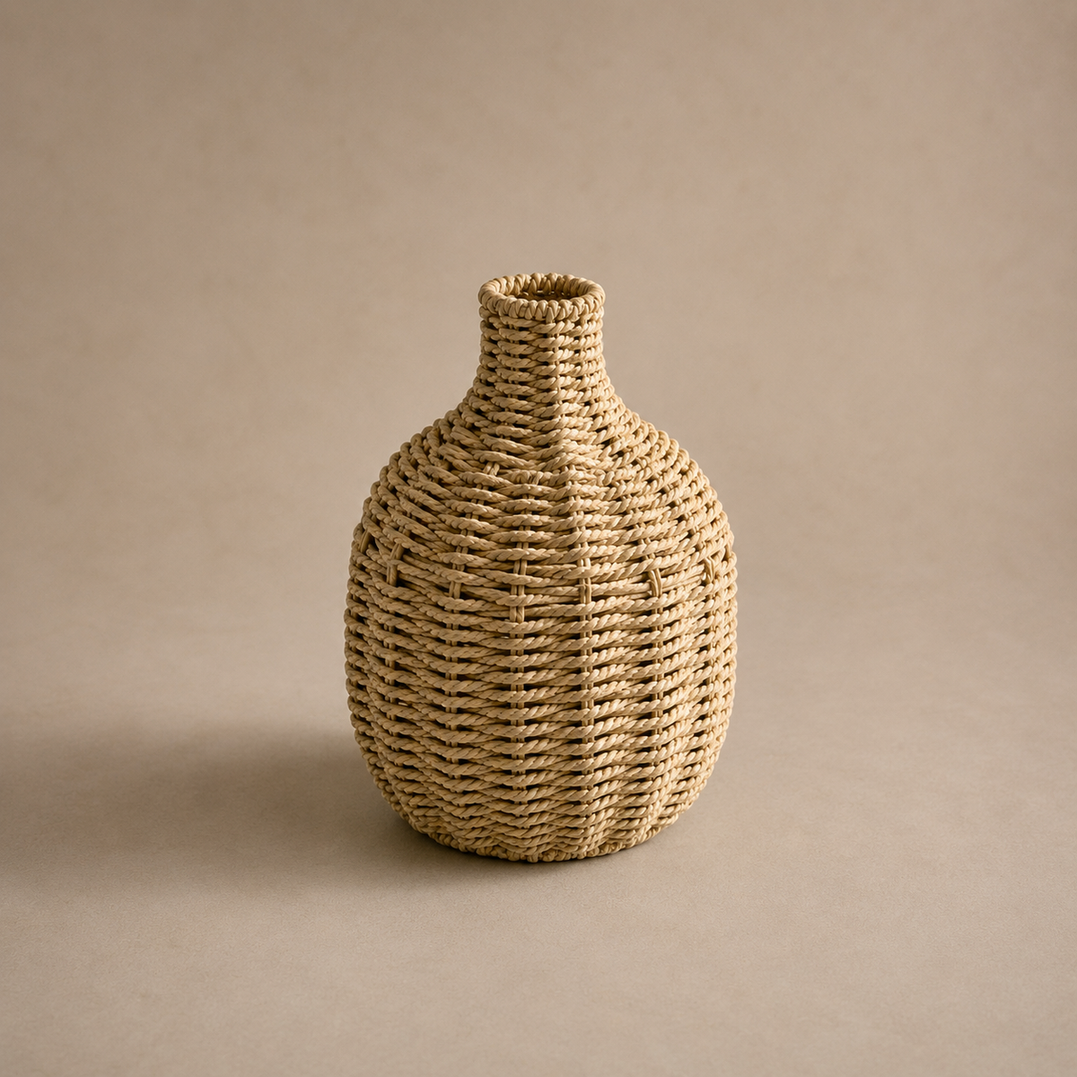 Karaca Home Boho Style Natural Wicker Vase, 153.09.01.7033