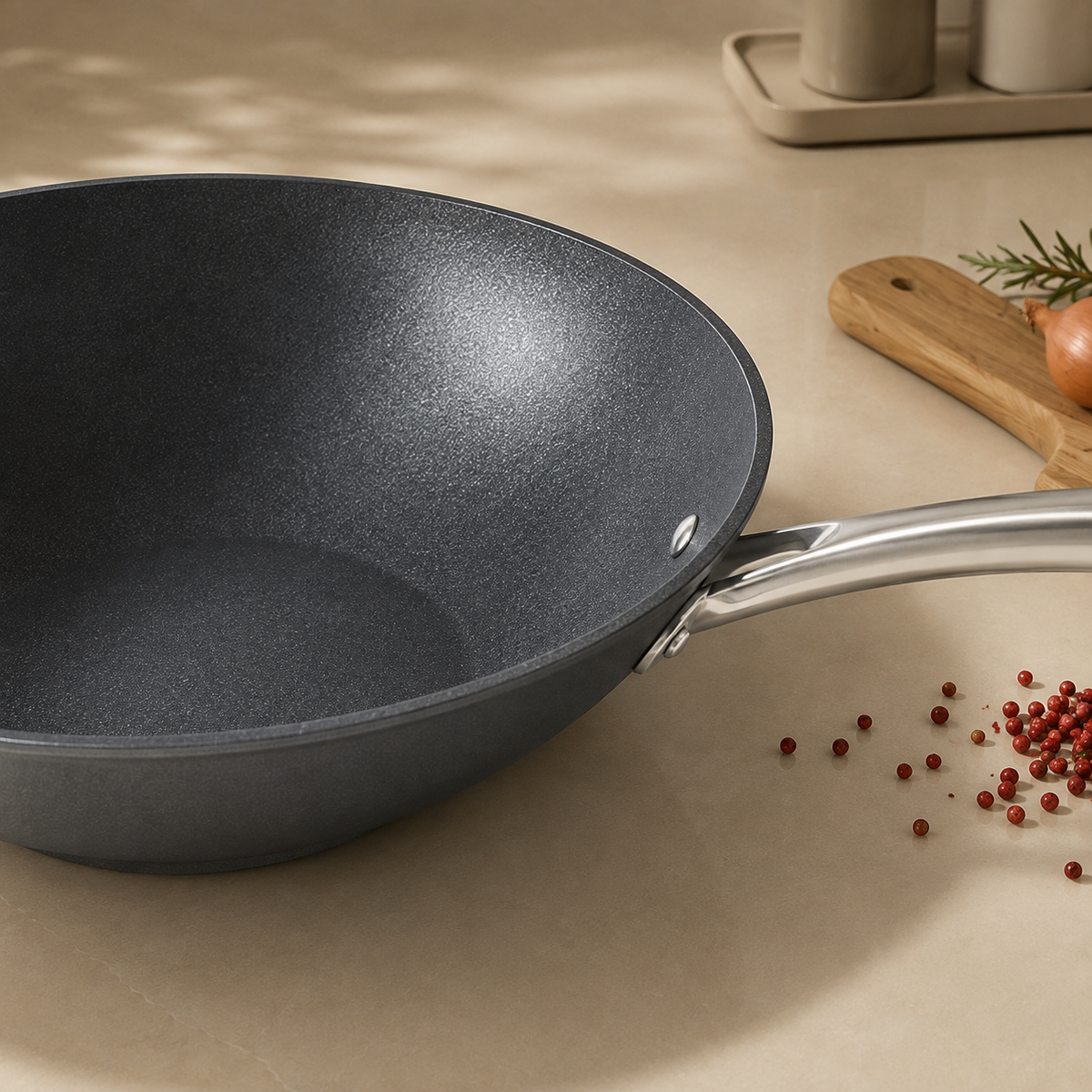 Karaca BioDiamond Pro Non-Stick Induction Wok Pan 28 cm, 153.03.07.7060