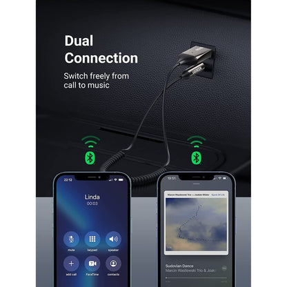 Ugreen, Bluetooth 5.0 Car Receiver Aux With Mic Cm309 - 70601