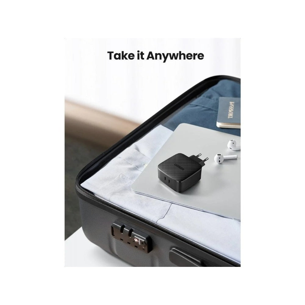 Ugreen, Pd 66W Dual Usb-C Gan Tech Charger For Phone, Macbook & Laptop Ugreen Cd216- 70867
