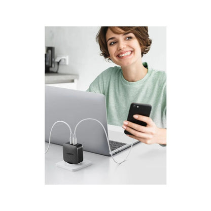 Ugreen, Pd 66W Dual Usb-C Gan Tech Charger For Phone, Macbook & Laptop Ugreen Cd216- 70867