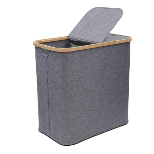 Laundry Basket Organizer With Bamboo Frame