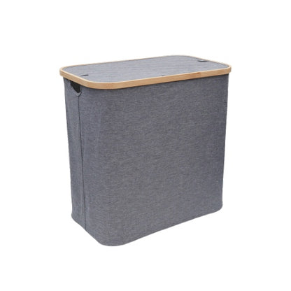 Laundry Basket Organizer With Bamboo Frame