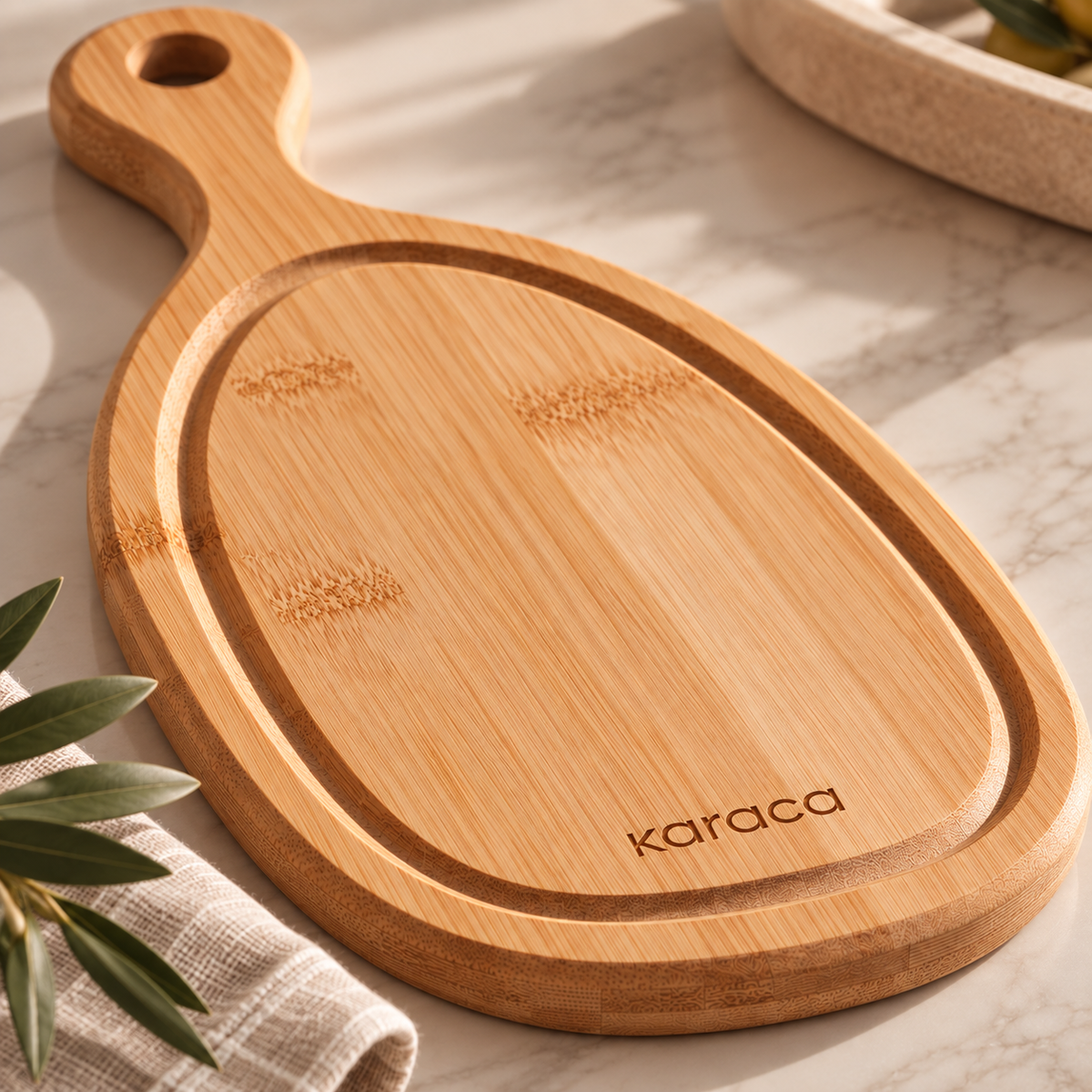 Karaca Havin 2-Piece Bamboo Cutting & Serving Board Set, 153.09.01.7591