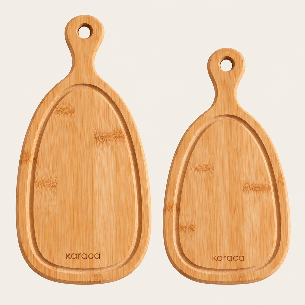 Karaca Havin 2-Piece Bamboo Cutting & Serving Board Set, 153.09.01.7591