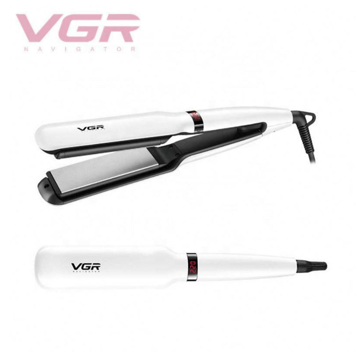 VGR V-511 Professional Hair Straightener Slim Ceramic Plate, Adjustable Heat, Led Display, and Uniform Heating Technology, LED Indicator