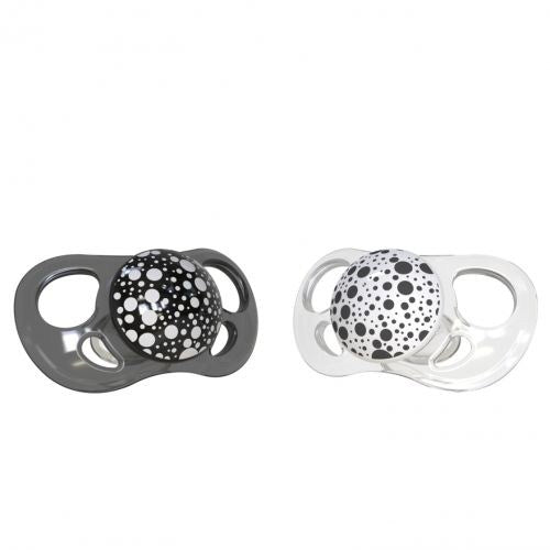 Twistshake, 2X Pacifier Black White 6+M, 78092