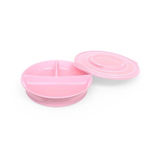 Twistshake, Divided Plate 6+M Pastel Pink, 78169