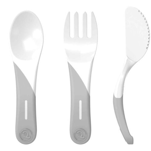 Twistshake, Learn Cutlery 6+M White, 78207