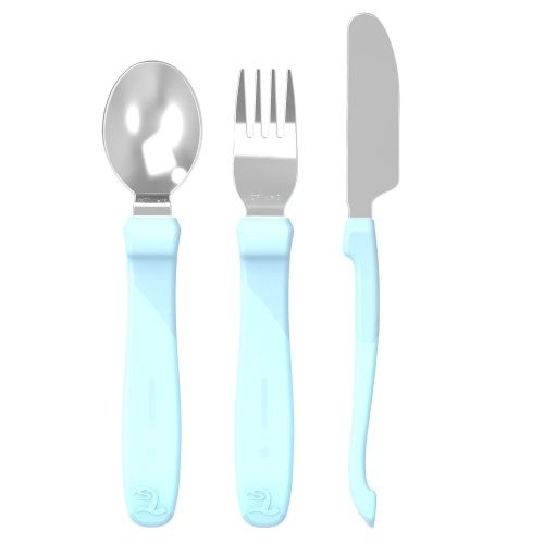 Twistshake, Learn Cutlery Stainless Steel 12+M Pastel Blue, 78210