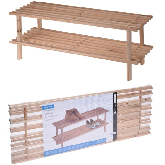 Stackable Wooden Shoe Rack 2 Layers