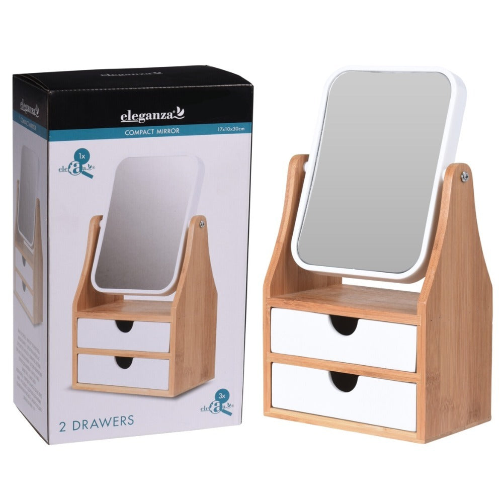 Make Up Two-Sided Vanity Mirror With 2 Drawers