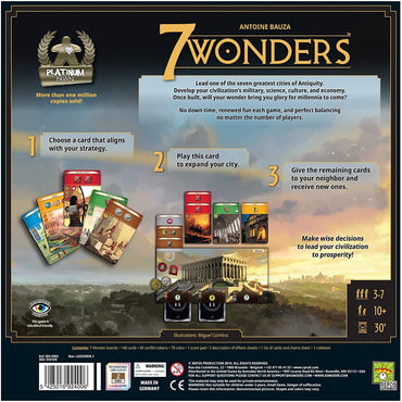 Repos Production, 7 Wonders Board Game (Base Game) - New Edition | Family Board Game | Board Game For Adults And Family | Civilization And Strategy Board Game | 3-7 Players | Ages 10 And Up