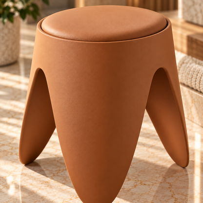 ARCO – 3-Legged Terracotta Sculptural Stool | HKA61-68NT