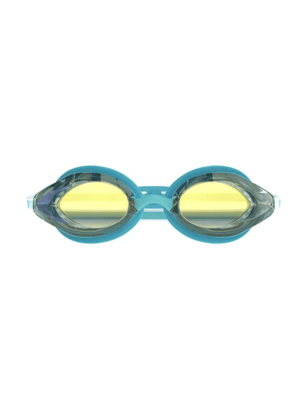 SPEEDO WOMENS VANQUISHER 3.0 MIRRORED BACHELOR BUTTON / CELESTE / GOLD MIRROR