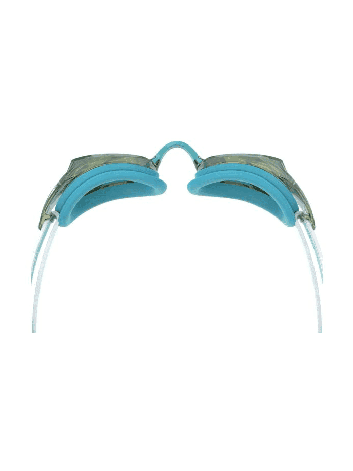 SPEEDO WOMENS VANQUISHER 3.0 MIRRORED BACHELOR BUTTON / CELESTE / GOLD MIRROR