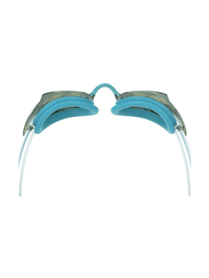 SPEEDO WOMENS VANQUISHER 3.0 MIRRORED BACHELOR BUTTON / CELESTE / GOLD MIRROR