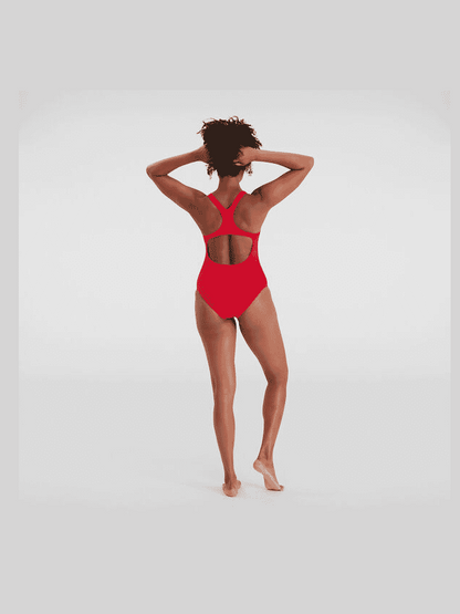 SPEEDO WOMENS ENDURANCE+ MEDALIST FED RED