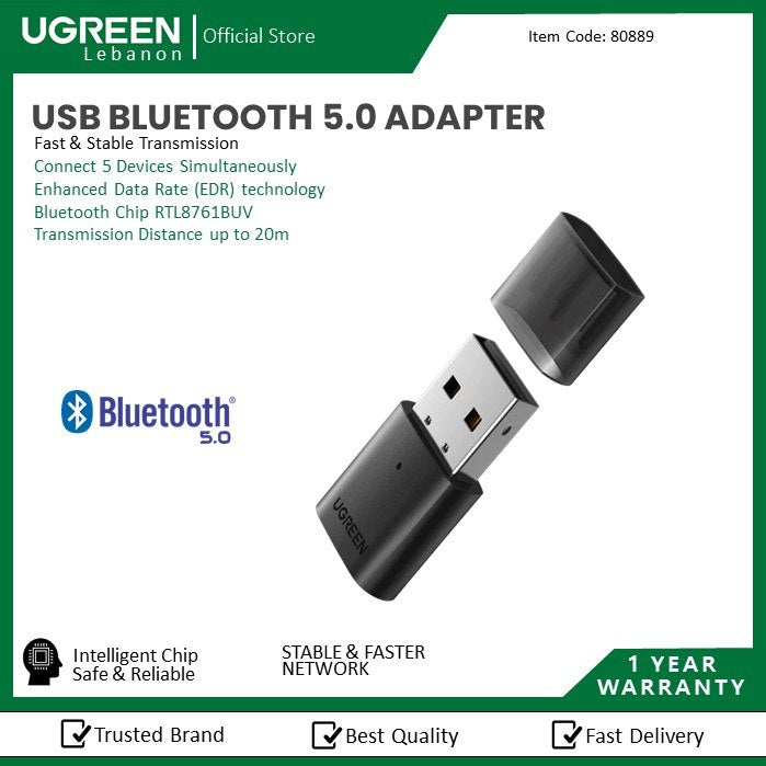 Ugreen, Usb Bluetooth 5.0 Adapter Ugreen Cm390-80889