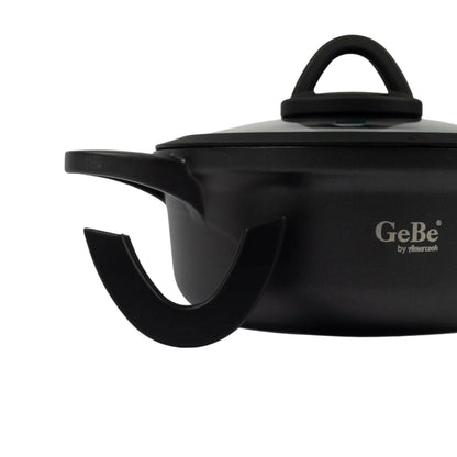 Gebe Pot Casserole 26Cm Non-Stick Die-Cast Coating, With Lid Black