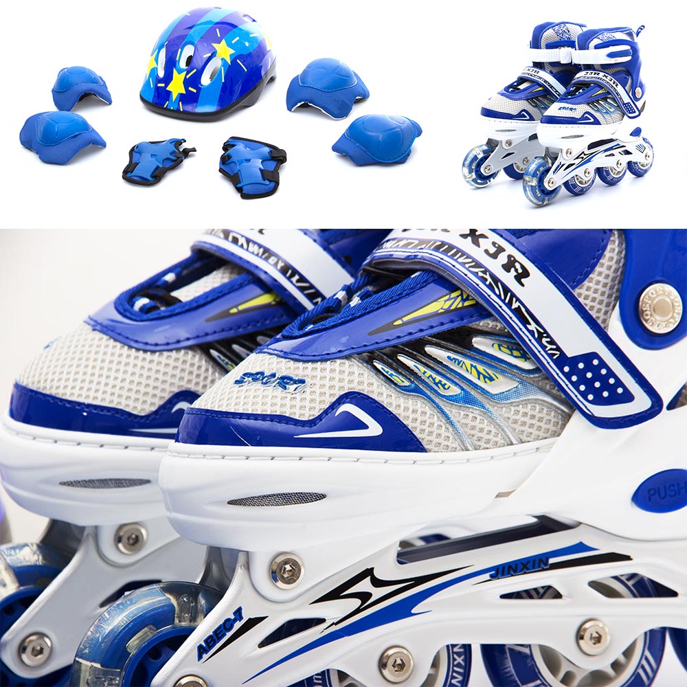 Cool Gift, Adult & Kids Adjustable Roller Skates With Safety Kits, Available in Different Sizes