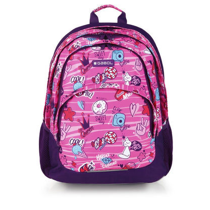 Gabol, Sticker Backpack 30X40X12Cm #234102/2024 Fuchsia, Available in Different Sizes